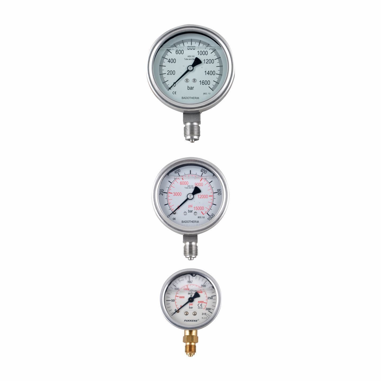 Q63MM 0-600 BAR ALT ÇIKIŞ GLİSERİNLİ MANOMETRE