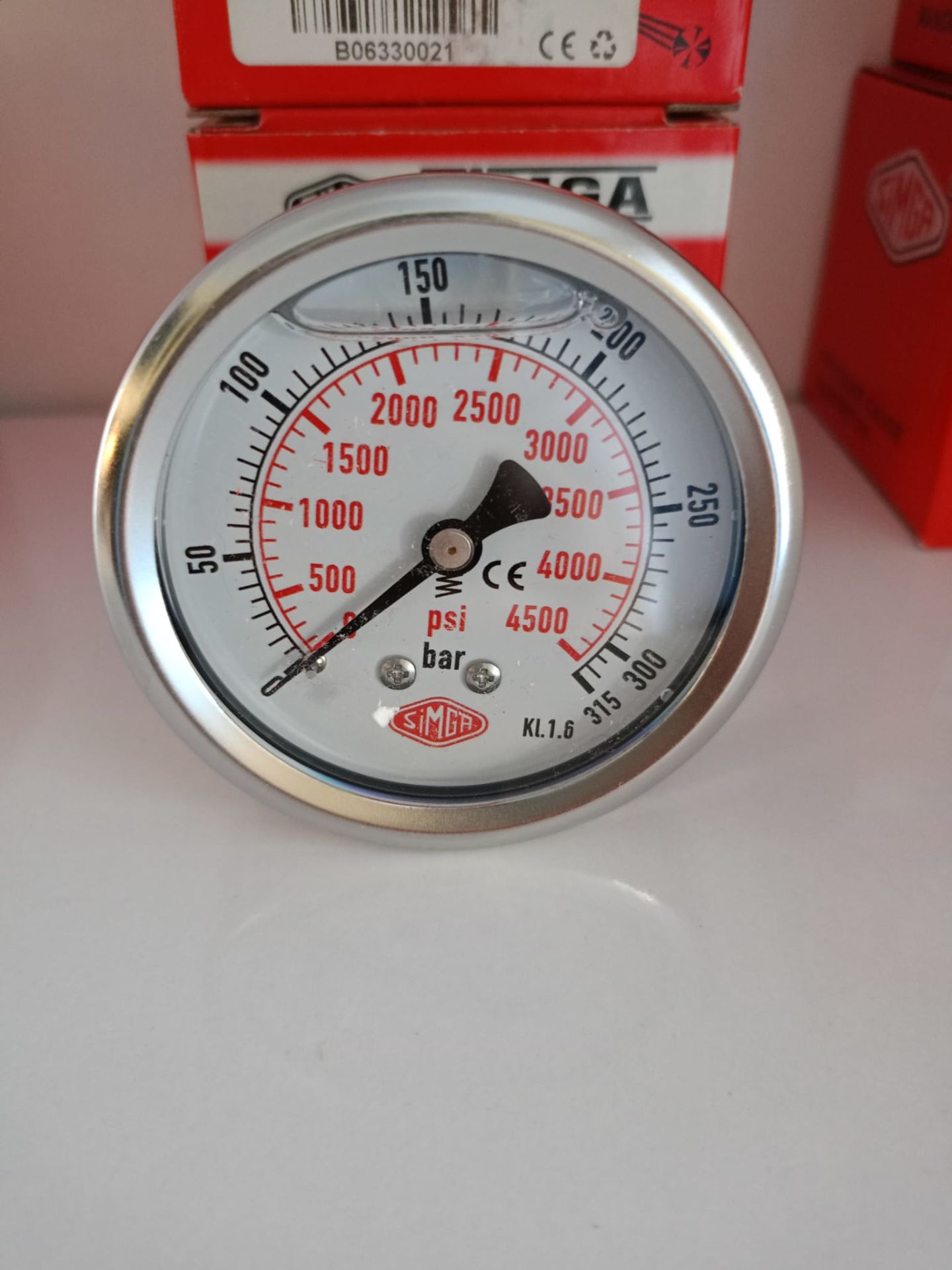 Q100MM 0-315 BAR PANO TİP GLİSERİNLİ MANOMETRE