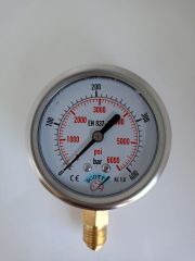 Q63MM 0-100 BAR ALT ÇIKIŞ GLİSERİNLİ MANOMETRE SCOTT