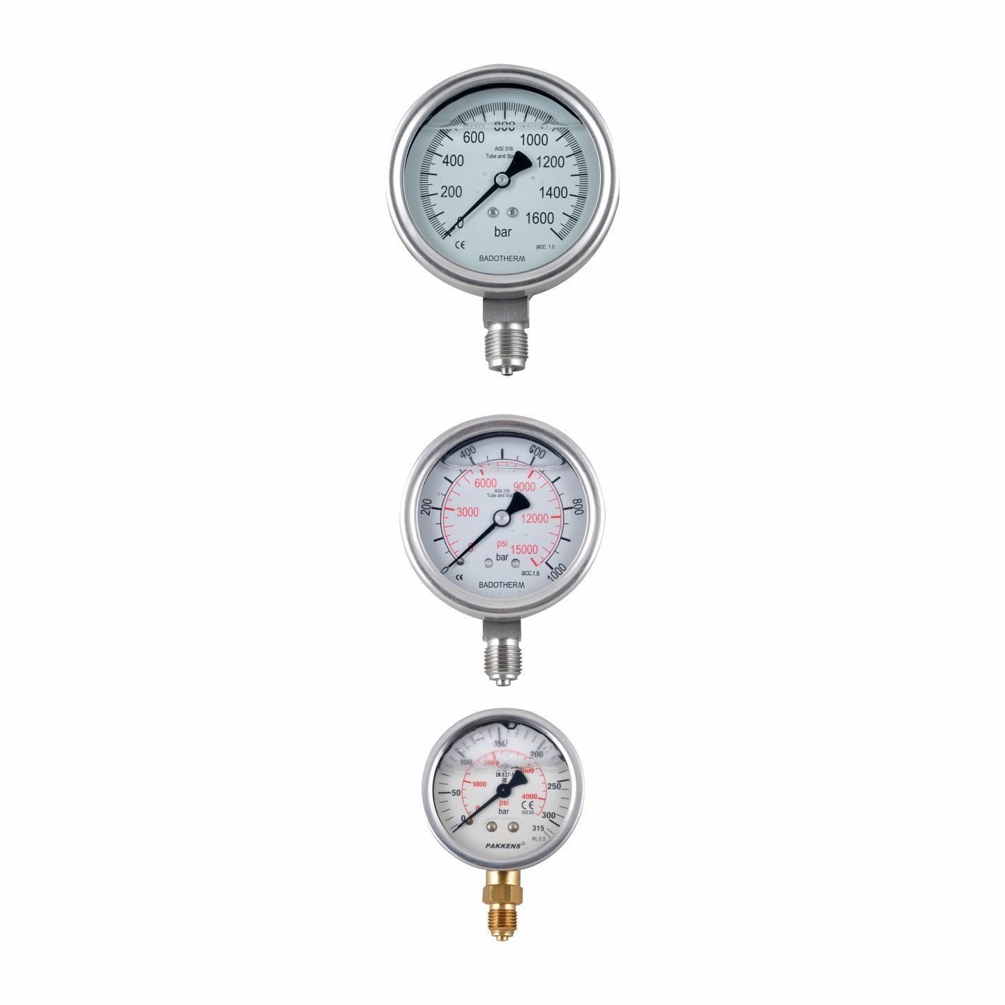 Q63MM 0-250 BAR ALT ÇIKIŞ GLİSERİNLİ MANOMETRE SCOTT