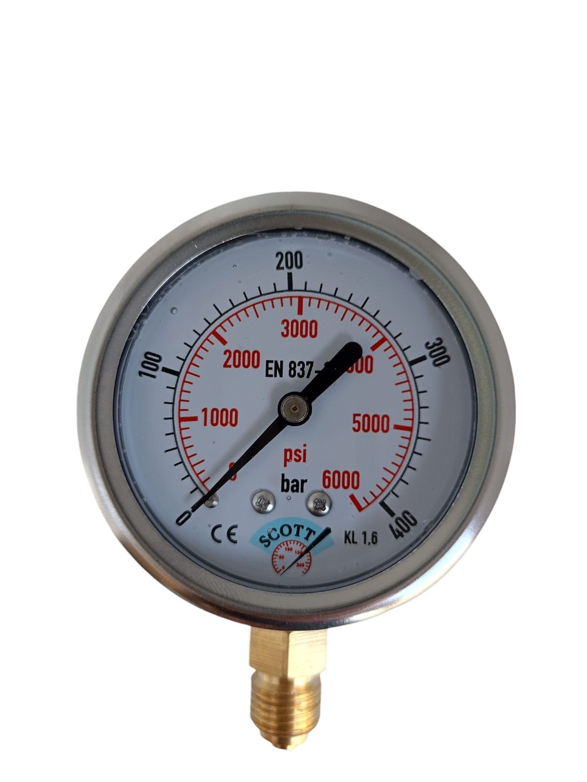 Q63MM 0-315 BAR ALT ÇIKIŞ GLİSERİNLİ MANOMETRE SCOTT